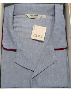 Men's open warm flannel pajamas Diplomat WO4012 2