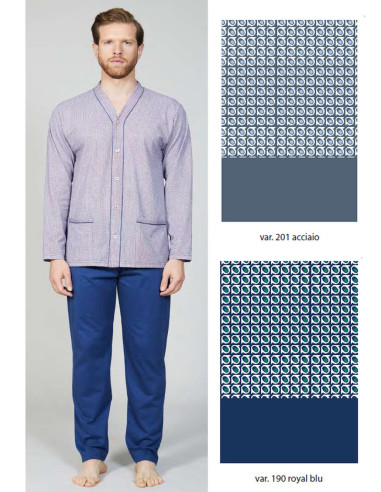 copy of Men's mercerized cotton jersey opened pajamas Bip Bip 3642