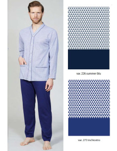Men's mercerized cotton jersey opened pajamas Bip Bip 3654