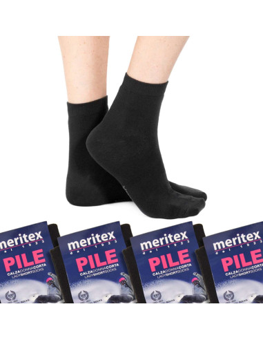 Women's warm pile short socks Meritex 332