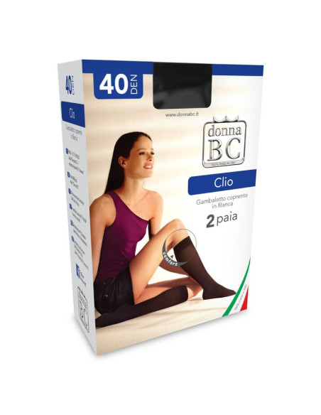 Women's knee-high socks Donna BC Clio 40 (2 PAIRS)