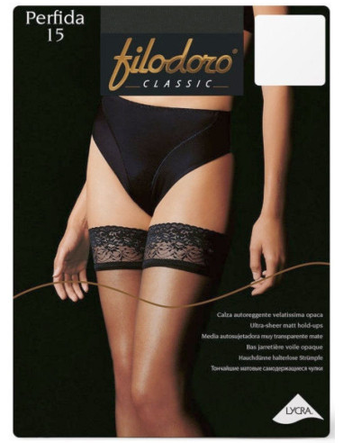 Autoreggente con pizzo Filodoro Classic Perfida 15