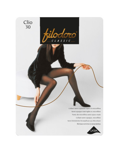 Semi opaque microfiber tights for women Filodoro Clio 30