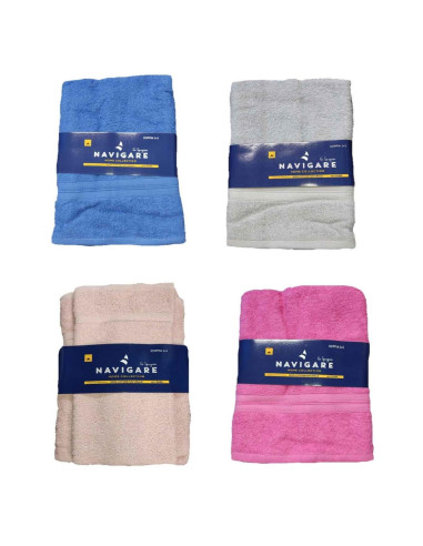 PAIR OF COTTON TERRYING BATH TOWELS NAVIGARE ELBA