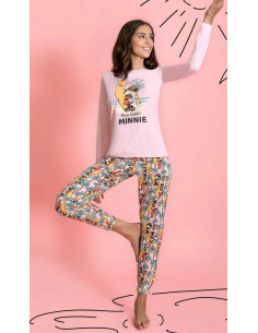 Woman cotton jersey pajamas Minnie DYD0343 2