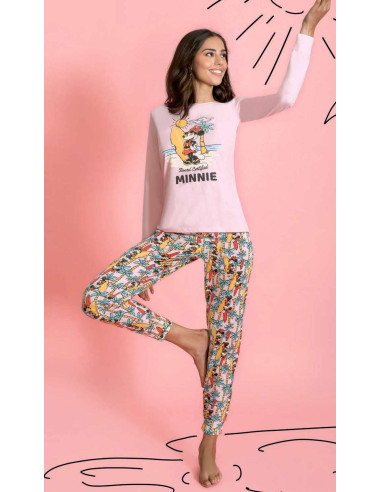 Woman cotton jersey pajamas Minnie DYD0343 Woman cotton jersey pajamas Minnie DYD0343