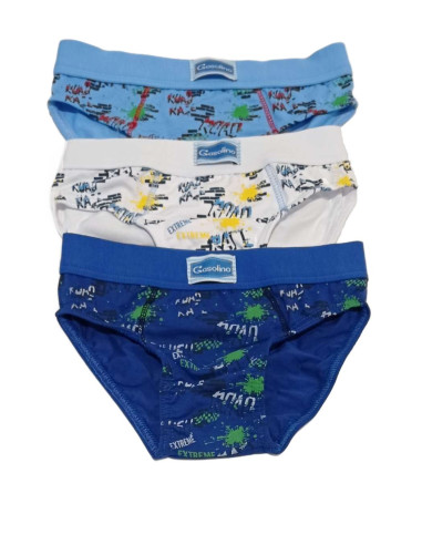 Gruppo 6 slip bambino in cotone elasticizzato Gasolino 3693