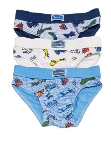 Group 6 boy stretch cotton briefs Gasolino 3701