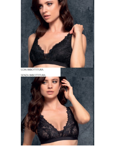 Reggiseno a triangolo vela tutto pizzo e tulle Lormar YourBody Wing Vela Reggiseno a triangolo vela tutto pizzo e tulle Lormar YourBody Wing Vela