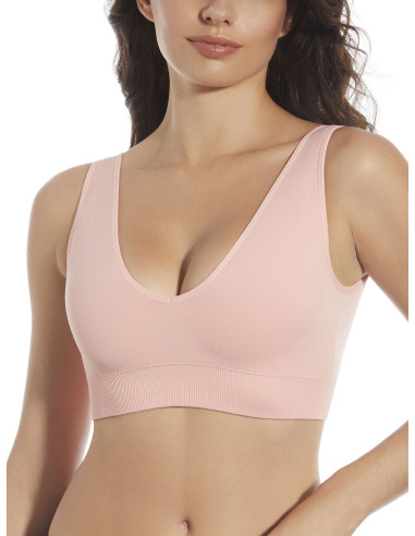 Brassiere in microfibra a costine con imbottitura estraibile Selene Letiana Brassiere in microfibra a costine con imbottitura estraibile Selene Letiana