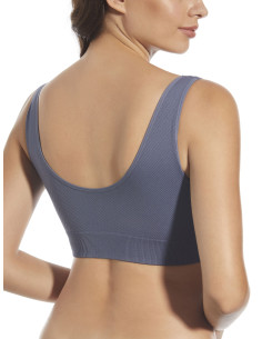 Brassiere in microfibra a costine con imbottitura estraibile Selene Letiana 2