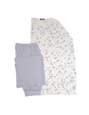 Woman OVERSIZES seraph cotton jersey pajamas Stella Due G D9218