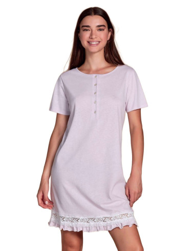 Woman seraphine cotton jersey nightdress with lace Andra 9511