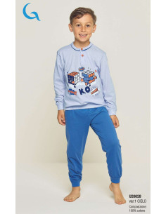 Pigiama da bambino in jersey di cotone Gary U20028-30028 2