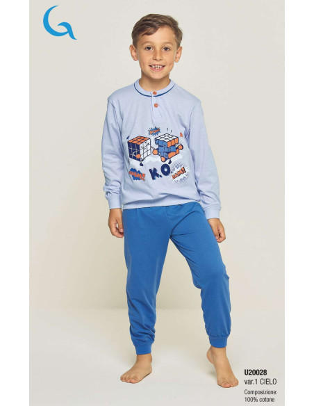 Pigiama da bambino in jersey di cotone Gary U20028-30028 Pigiama da bambino in jersey di cotone Gary U20028-30028
