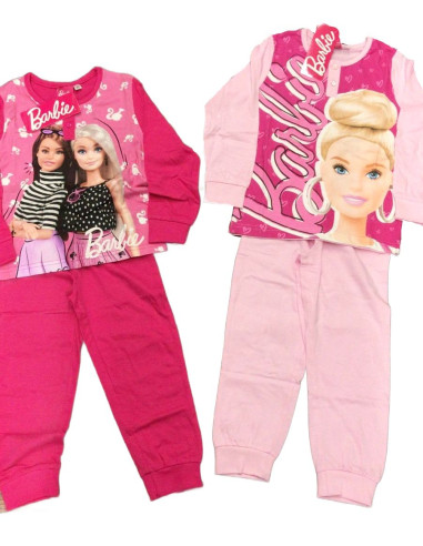 Girl's cotton jersey pajamas Barbie 1149