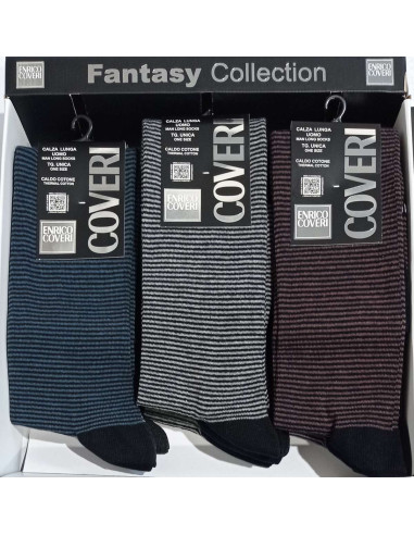 Men's warm cotton long socks Enrico Coveri WLINE40