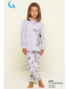 Pigiama da bambina in jersey di cotone Gary U20007-30007 2