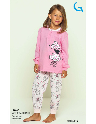 Girl's cotton jersey pajamas Gary U20007-30007