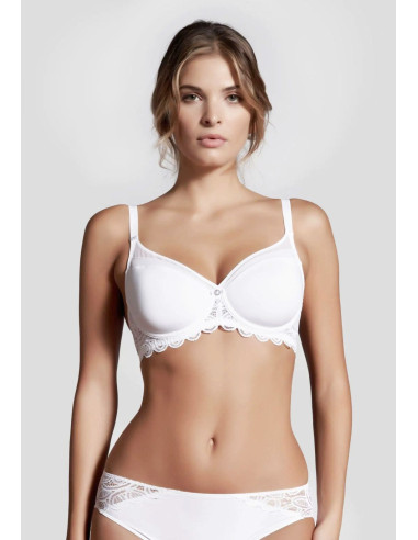 Wired and unpadded microfiber and lace bra Lepel Belseno Soiree 481 Wired and unpadded microfiber and lace bra Lepel Belseno Soiree 481