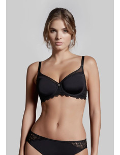 Wired and unpadded microfiber and lace bra Lepel Belseno Soiree 481 2