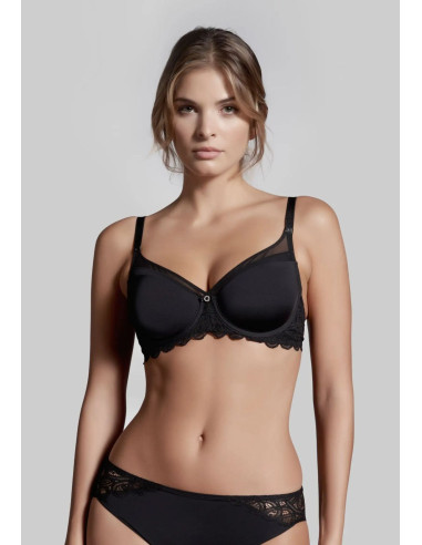 Wired and unpadded microfiber and lace bra Lepel Belseno Soiree 481 Wired and unpadded microfiber and lace bra Lepel Belseno Soiree 481