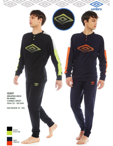 Men's long sleeves cotton jersey pajamas Umbro 10397