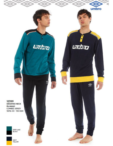 Pigiama uomo a manica lunga in jersey di cotone Umbro 10399