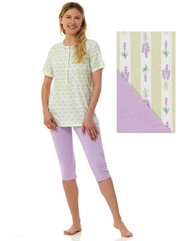 Women's cotton jersey short pajamas Linclalor 75040