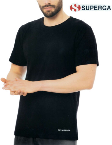 Gruppo 3 t-shirt girocollo in cotone elasticizzato Superga SU-155