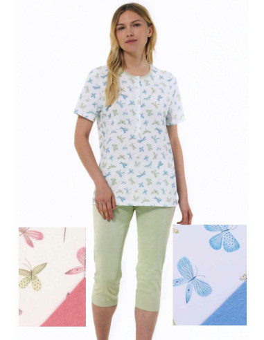 Women's cotton jersey short pajamas Linclalor 74991