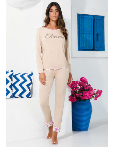 Women's long sleeves viscose jersey pajamas Intimami ID1146