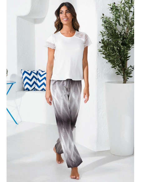 Women's silky satin and lace pajamas Intimami ID1178 Women's silky satin and lace pajamas Intimami ID1178