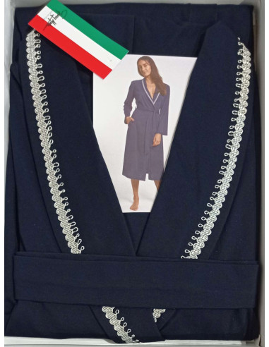 Vestaglia donna in jersey di cotone Giusy Mode Creta Vestaglia donna in jersey di cotone Giusy Mode Creta