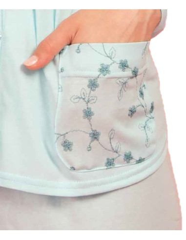 Camicia da notte clinica a manica corta in jersey di cotone Silvia 44338 Camicia da notte clinica a manica corta in jersey di cotone Silvia 44338