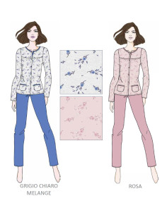 Pigiama donna calibrato aperto in jersey di cotone Cippi 1989C 2