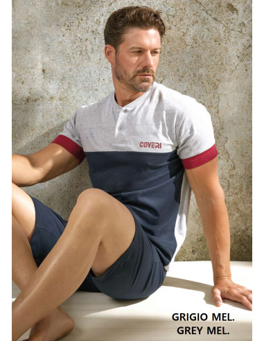 Men's cotton jersey short pajamas Enrico Coveri EP1111