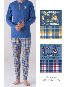 Boy's long sleeves cotton jersey pajamas KArelpiu KC6215