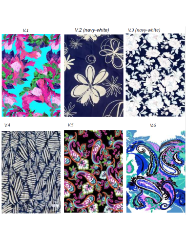 Woman dress with short sleeves in patterned viscose Marila Diletta