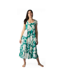 Abito donna spalla larga in viscosa fantasia Marila KF1742
