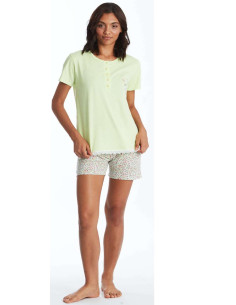 Pigiama donna a manica corta in jersey di cotone Crazy Farm 15922