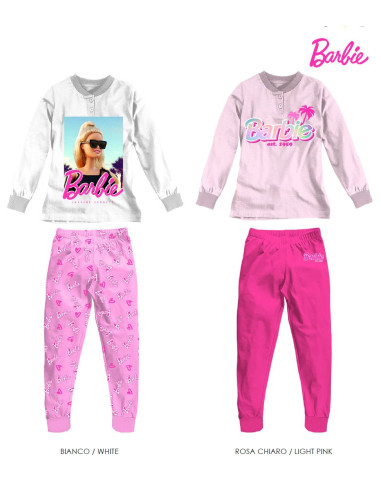 Girl's long sleeves cotton jersey pajamas Barbie BA50C6078 Girl's long sleeves cotton jersey pajamas Barbie BA50C6078