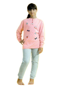 Pigiama da bambina in jersey di cotone Irge IK92