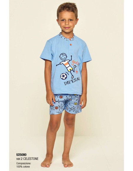 Boy's short cotton jersey pajamas Gary U25080-35080 Boy's short cotton jersey pajamas Gary U25080-35080