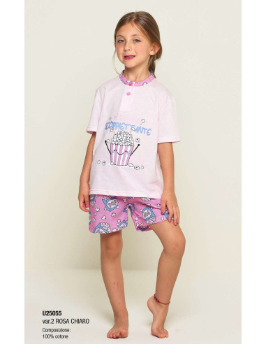Girl's cotton jersey short pajamas Gary U25055-35055