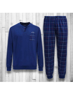Men's long sleeves cotton jersey pajamas Navigare 141627