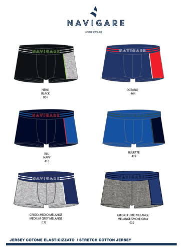Gruppo 6 boxer uomo in cotone elasticizzato Navigare 2208Z Gruppo 6 boxer uomo in cotone elasticizzato Navigare 2208Z