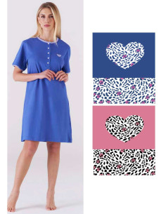 Camicia da notte donna a manica corta Karelpiu' KC6114