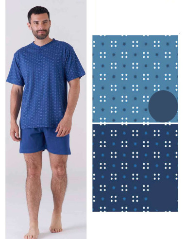 Men's short cotton jersey pajamas Karelpiu' KC4174