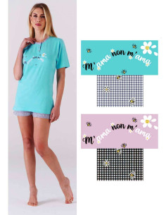 Woman short sleeves cotton pajamas Karelpiu' KC6123